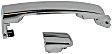 Front, Passenger Side or Rear, Driver or Passenger Side Chrome Exterior Door Handle, Without Key Hole