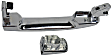 Front, Passenger Side or Rear, Driver or Passenger Side Chrome Exterior Door Handle, Without Key Hole
