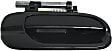 Front, Passenger Side Smooth Black Exterior Door Handle, Without Key Hole
