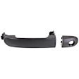 Front, Driver Side Primed Exterior Door Handle, Without Key Hole