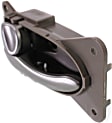 Front Or Rear, Driver Side Brown bezel with silver lever Interior Door Handle, With Door Lock Button, Sedan