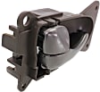 Front Or Rear, Driver Side Brown bezel with silver lever Interior Door Handle, With Door Lock Button, Sedan