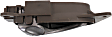 Front Or Rear, Driver Side Brown bezel with silver lever Interior Door Handle, With Door Lock Button, Sedan