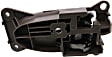 Front Or Rear, Driver Side Brown bezel with silver lever Interior Door Handle, With Door Lock Button, Sedan