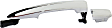 2009-2014 Nissan Murano - Front, Passenger Side, or Rear, Driver or Passenger Side Exterior Door Handle, Chrome, Without Key Hole, Without Cover
