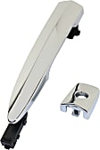 Front, Driver Side Exterior Door Handle, Chrome, With Key Hole, Without Keyless System