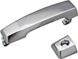 Front, Driver Side Exterior Door Handle, Chrome, With Key Hole, With Cover