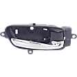 Front or Rear, Passenger Side Interior Door Handle, Chrome, With Door Lock Button