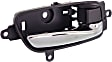 Front or Rear, Passenger Side Interior Door Handle, Chrome, With Door Lock Button