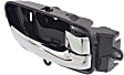 Front Or Rear, Passenger Side Chrome Lever with Black Bezel Interior Door Handle