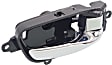 Front Or Rear, Passenger Side Chrome Lever with Black Bezel Interior Door Handle