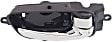 Front Or Rear, Passenger Side Chrome Lever with Black Bezel Interior Door Handle