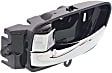 Front Or Rear, Driver Side Chrome Lever with Black Bezel Interior Door Handle
