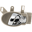 Front, Driver Side Interior Door Handle, Gray Bezel with Chrome Lever, with Door Lock Button, Wagon