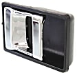 Front, Driver or Passenger Side Chrome Lever with Black Bezel Interior Door Handle