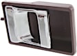 Front, Driver or Passenger Side Red bezel with chrome lever Interior Door Handle