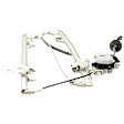 Front, Driver Side Window Regulator, Power, With Auto Up/Down Feature, 6-Prong Connector