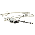 Front, Driver Side Window Regulator, Power, With Auto Up/Down Feature, 6-Prong Connector