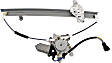 Front, Driver Side Power Window Regulator, With Motor, With 6-Prong Connector