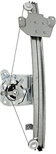 Front, Driver Side Window Regulator, Power, Without Motor