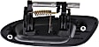 2002-2006 Nissan Altima - Rear, Passenger Side Smooth Black Exterior Door Handle, Without Key Hole