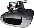 Rear, Driver Side Smooth Black Exterior Door Handle, Without Key Hole