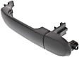 Rear, Driver Side Textured Black Exterior Door Handle, Without Key Hole