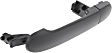 Rear, Driver Side Textured Black Exterior Door Handle, Without Key Hole