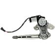 Rear, Passenger Side Power Window Regulator, With Motor