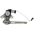 Rear, Driver Side Power Window Regulator, With Motor