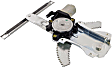 Rear, Driver Side Power Window Regulator, With Motor