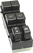 Front, Driver Side Window Switch, Black, 6-Button, with Driver and Passenger Auto Down