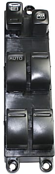 Front, Driver Side Window Switch, Black, 6-Button