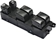 Front, Driver Side Window Switch, Black, 6-Button