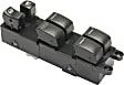 Front, Driver Side Window Switch, Black, 6-Button