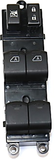 Front, Driver Side Window Switch, Black, 6-Button, 8 Cyl., 5.6L Engine