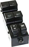 Front, Driver Side Window Switch, Black, 6-Button, 8 Cyl., 5.6L Engine
