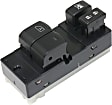 Front, Driver Side Window Switch, Black, 4-Button