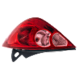 Passenger Side Tail Light, with Bulb, Halogen, Clear and Red Lens, Hatchback, CAPA CERTIFIED