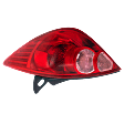 Passenger Side Tail Light, with Bulb, Halogen, Clear and Red Lens, Hatchback, CAPA CERTIFIED