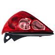Passenger Side Tail Light, with Bulb, Halogen, Clear and Red Lens, Hatchback, CAPA CERTIFIED