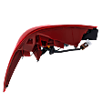 Driver Side Tail Light, with Bulb, Halogen, Clear and Red Lens, Hatchback