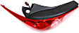 Driver Side Tail Light, with Bulb, Halogen, Clear and Red Lens, Hatchback
