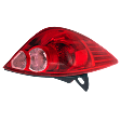 Driver Side Tail Light, with Bulb, Halogen, Clear and Red Lens, Hatchback, CAPA CERTIFIED