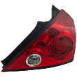 Passenger Side Tail Light, with Bulb, Halogen, Clear and Red Lens, Coupe
