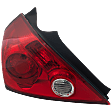 Driver Side Tail Light, with Bulb, Halogen, Clear and Red Lens, Coupe