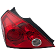 Driver Side Tail Light, with Bulb, Halogen, Clear and Red Lens, Coupe
