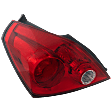 Driver Side Tail Light, with Bulb, Halogen, Clear and Red Lens, Coupe