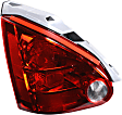 Driver Side Tail Light, without Bulb, Halogen, Clear and Red Lens, SE Model