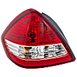 Driver Side Tail Light, with Bulb, Halogen, Clear and Red Lens, Sedan